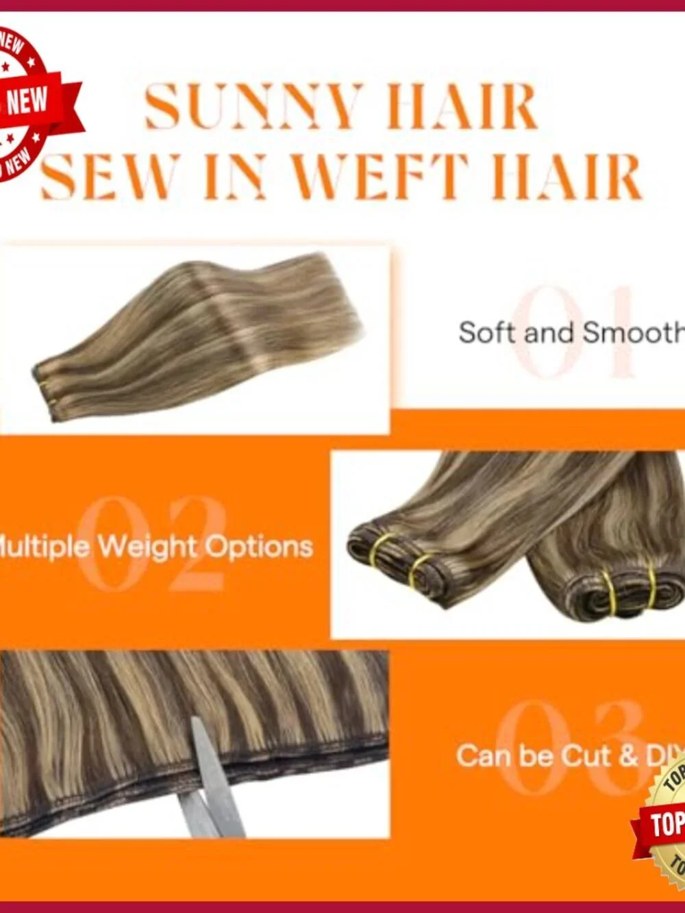 22 Inch Human Hair Extensions Double Weft 100G Sew In Full Head